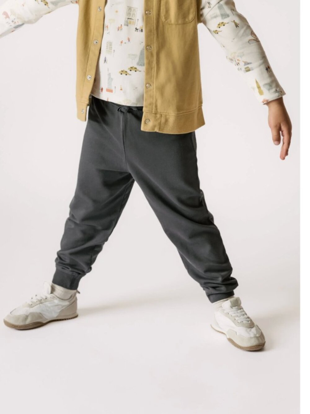 Pehr Organic Cotton French Terry Joggers – Ink Blue Size Kids 8 (Fits Small)